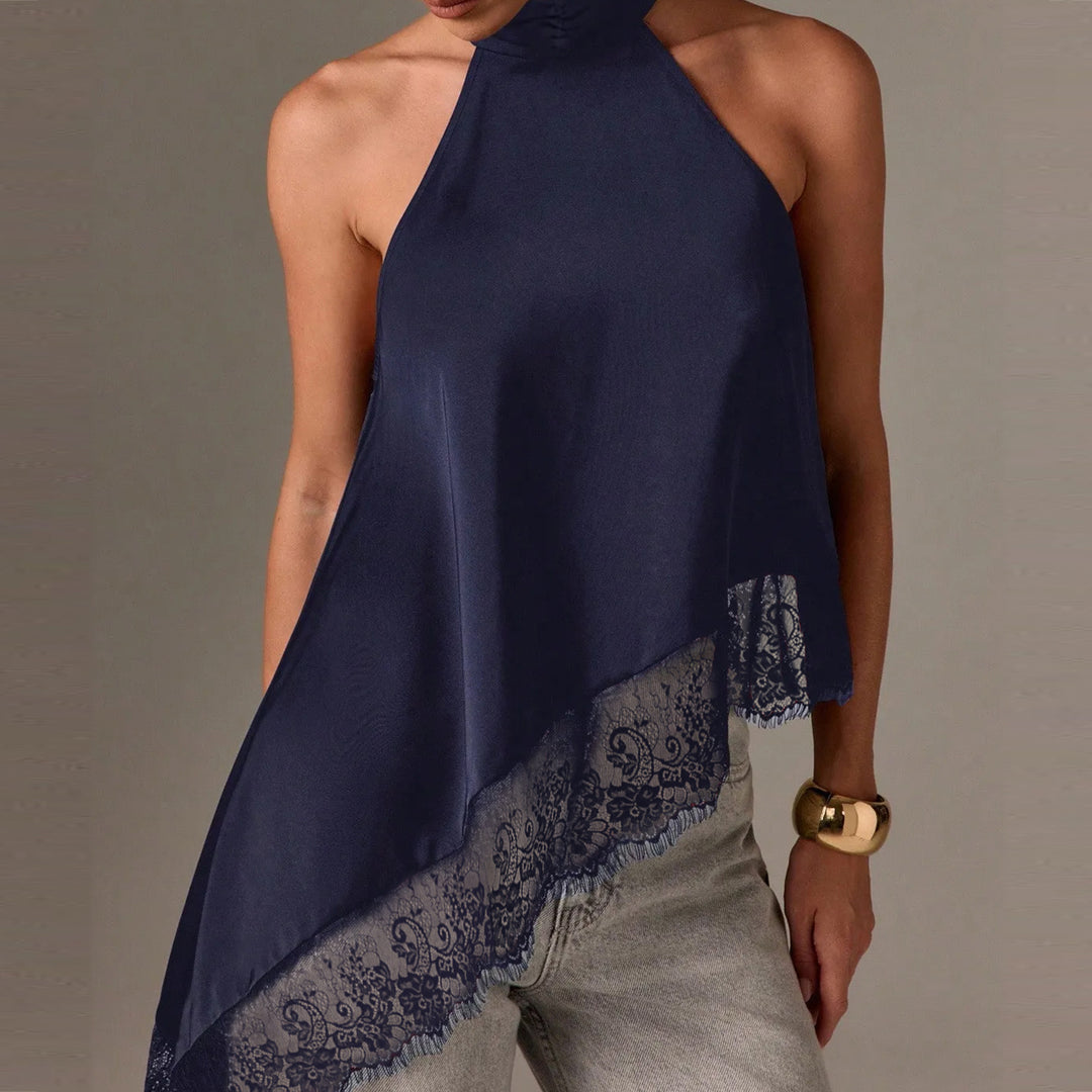 Damen luftiges Chiffon-Top mit eleganter Spitzenverzierung Echo Archiv