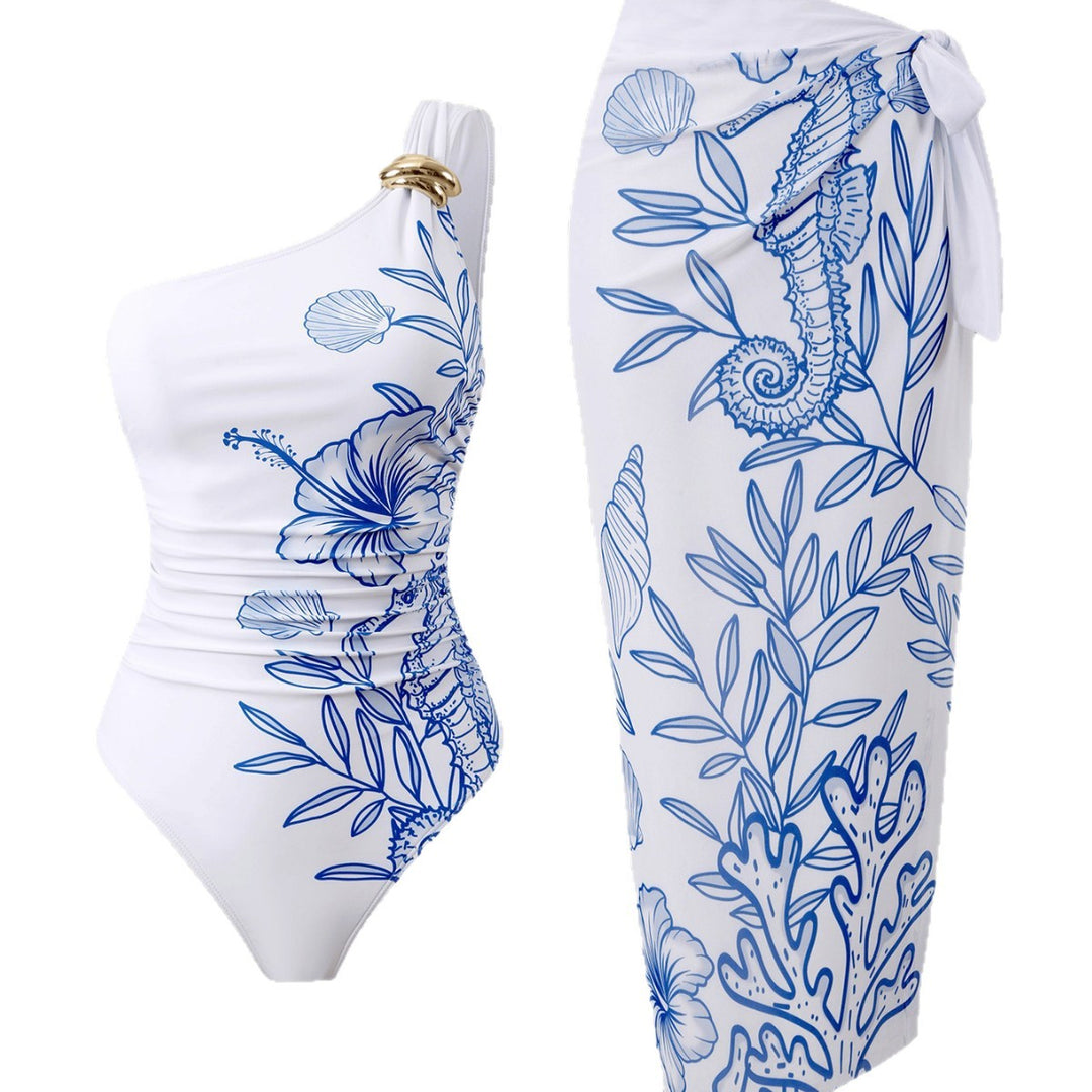 Damen Einteiler Badeanzug mit luxuriösem floralem Design Echo Archiv
