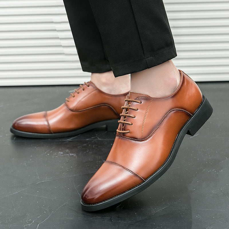 Herren klassische Oxford-Lederhalbschuhe mit Kappnaht, gepolstertem Lederfutter und rutschfester Gummisohle Echo Archiv