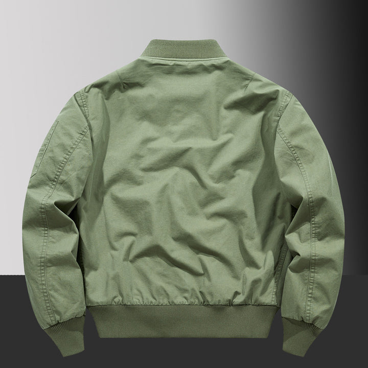 Herren Kurzschnitt Utility-Bomberjacke mit Cargo-Pattentaschen und Ärmelfach – Brevano