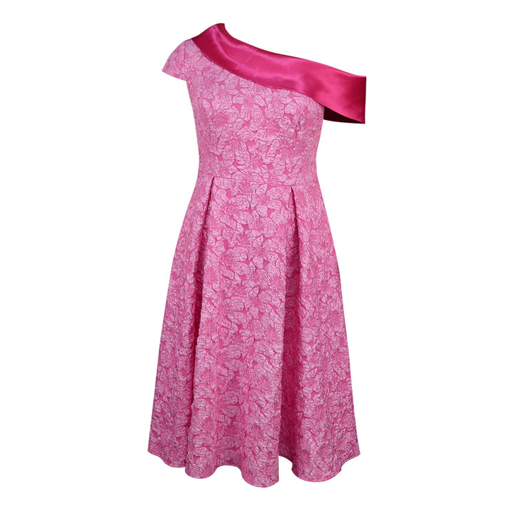 Damen Elegantes Kleid mit asymmetrischem Träger und floralem Muster Echo Archiv