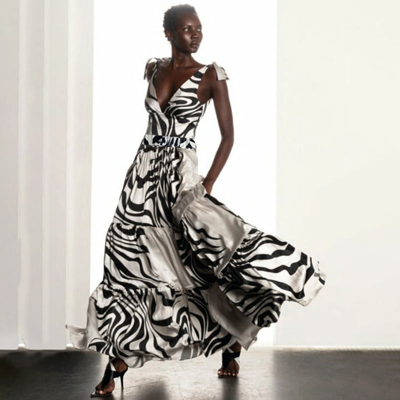Damen Einteiler Badeanzug mit stilvollem Zebra-Design Echo Archiv