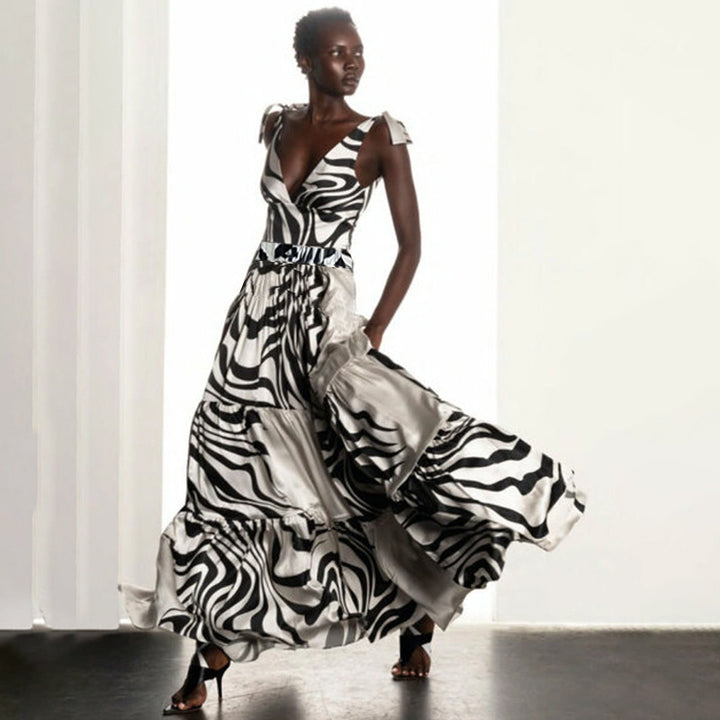 Damen Einteiler Badeanzug mit stilvollem Zebra-Design Echo Archiv