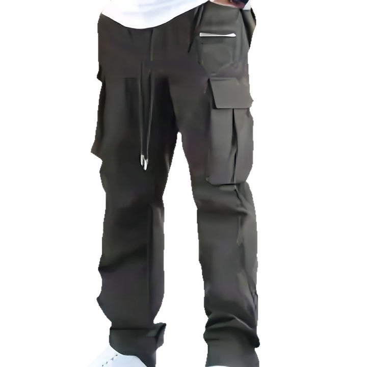Herren moderne Cargo-Hose mit multifunktionalen Taschen und elastischem Bund Hedi-Mode