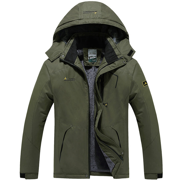Herren Wasserdichte gefütterte Outdoor-Skijacke mit abnehmbarer Kapuze und Thermofutter Echoarchiv