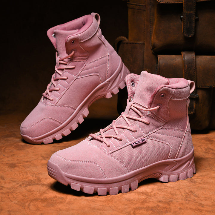 Damen Modische knöchelhohe Einsatz‑Stiefelette im Tactical‑Look mit griffiger Leichtprofilsohle Echo Archiv