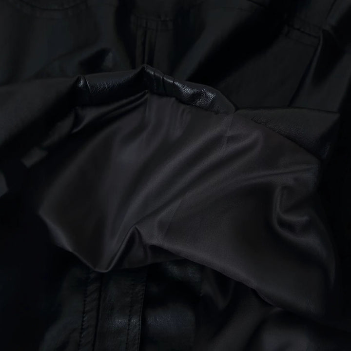 Damen Cropped Blouson in Glattlederoptik mit Rundhalsausschnitt und elastischem Saum Echoarchiv