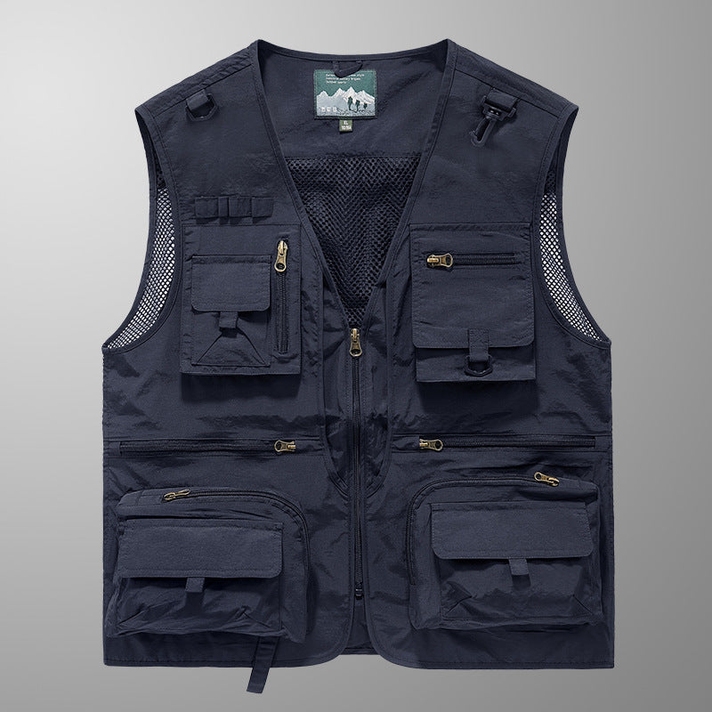 Herren Multifunktionale Outdoorweste mit Mesh‑Belüftung und Mehrfach‑Taschen Echo Archiv