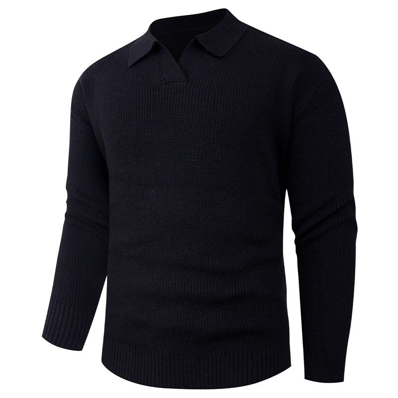Herren eleganter Strickpullover mit modernem V-Ausschnitt und strukturiertem Design Echoarchiv