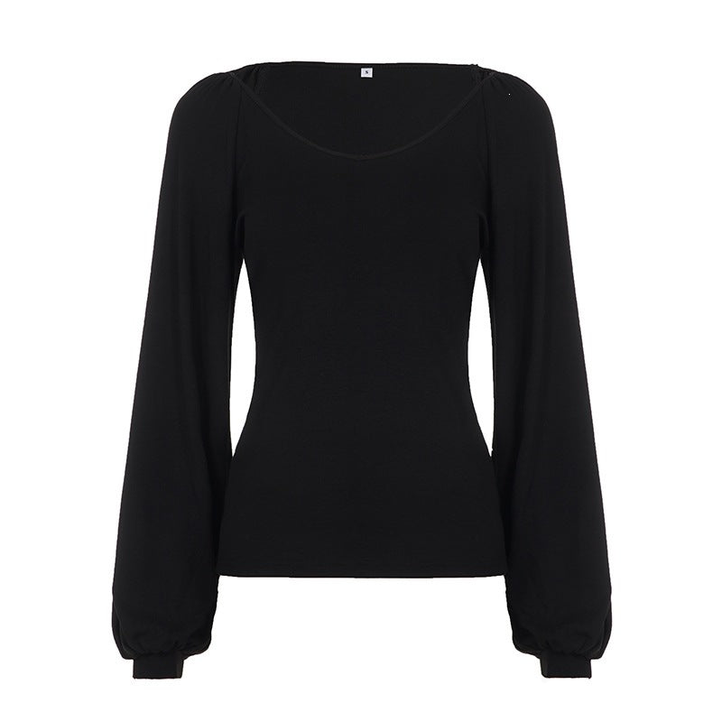 Damen Tailliertes Langarmshirt mit Ballonärmeln Echo Archiv