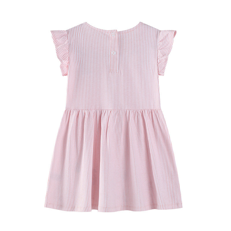 Mädchen Sommerkleid mit floralem Design und verspielten Flamingo-Applikationen Echo Archiv