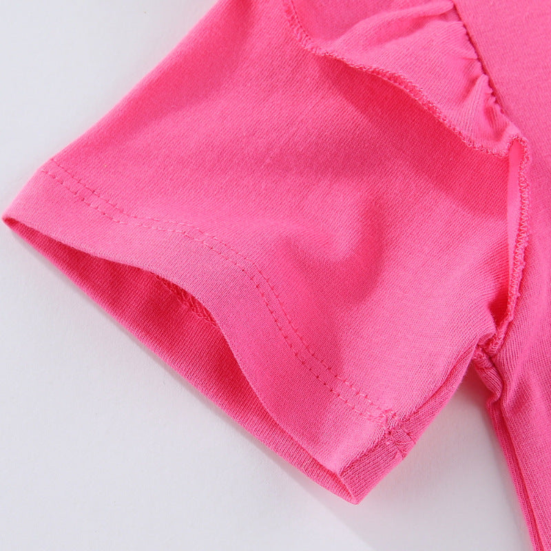 Mädchen T-Shirt mit kreativen Rüschendetails und bezauberndem Einhorn-Motiv Echo Archiv