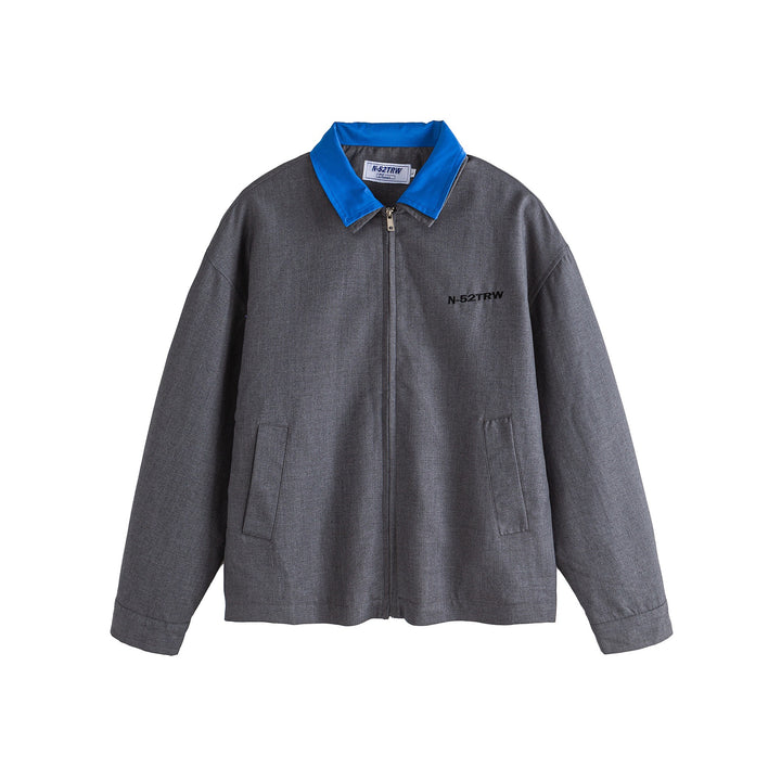 Herren Oversize Worker-Jacke mit Kontrastkragen Echoarchiv