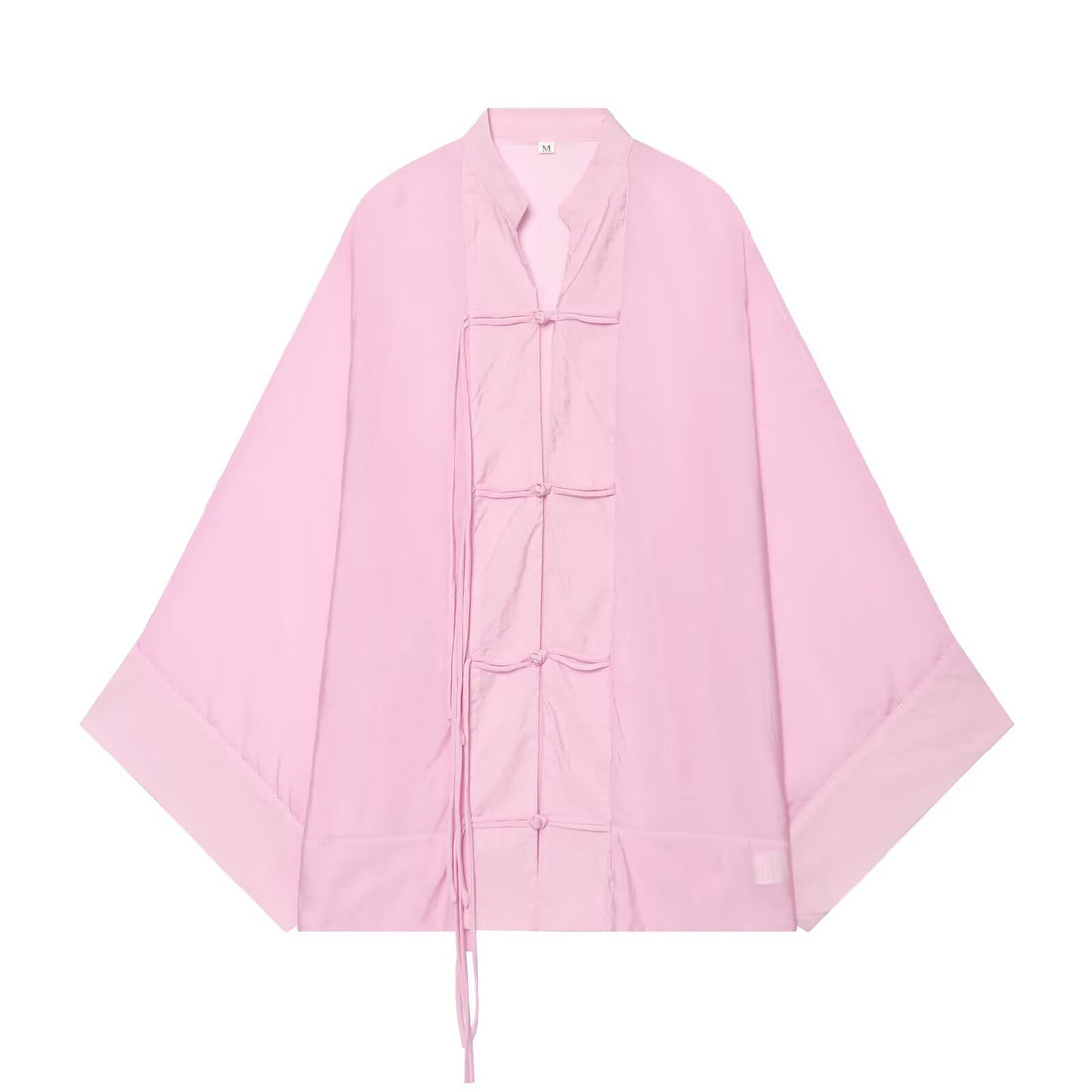 Damen Kimono-Jacke mit traditionellen Knotenverschlüssen und weitem Oversize-Schnitt Echo Archiv
