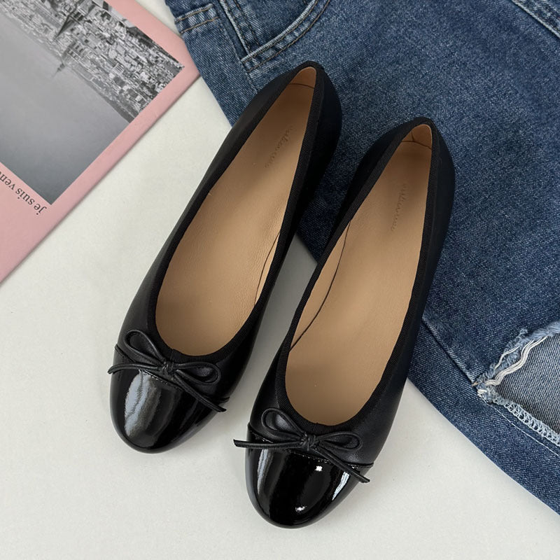 Damen Ballerinas mit zeitlosem Design und eleganter Schleifenapplikation Echoarchiv