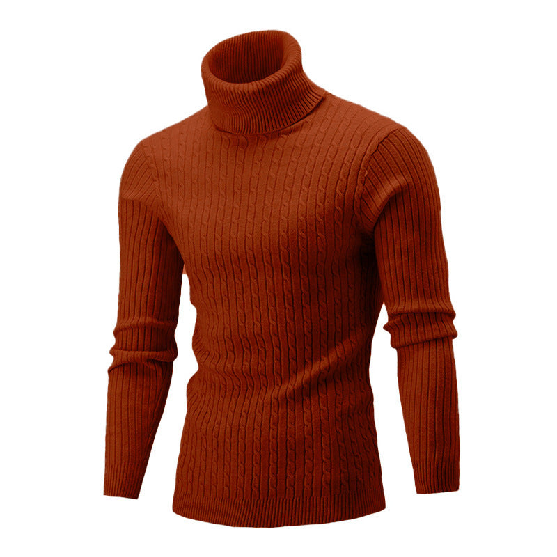 Herren kuscheliger Rollkragenpullover aus hochwertigem Strickmaterial Echoarchiv