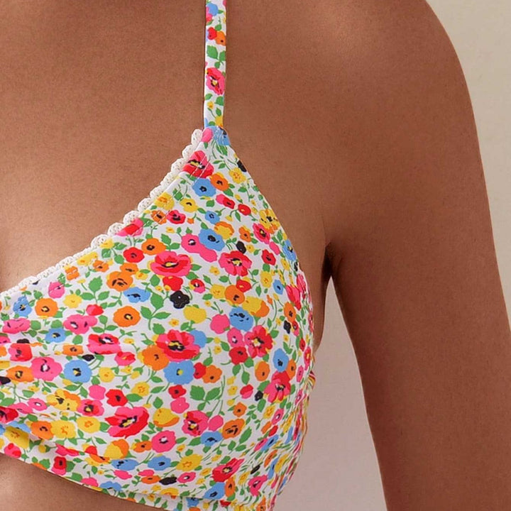 Damen Triangel-Bikini mit floralem Muster und feinen Details Echo Archiv