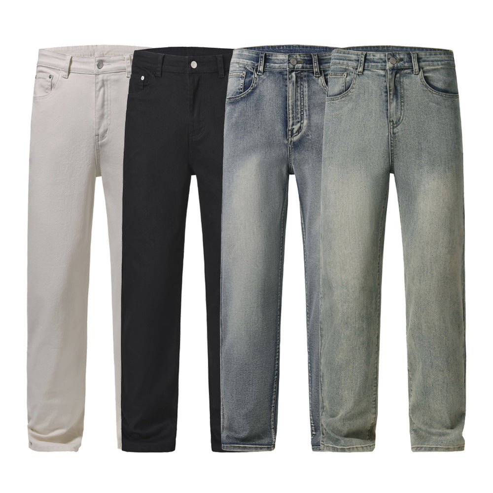 Herren Gerade geschnittene Vintage-Denim-Jeans mit entspanntem Sitz und verwaschenem Finish Echo Archiv