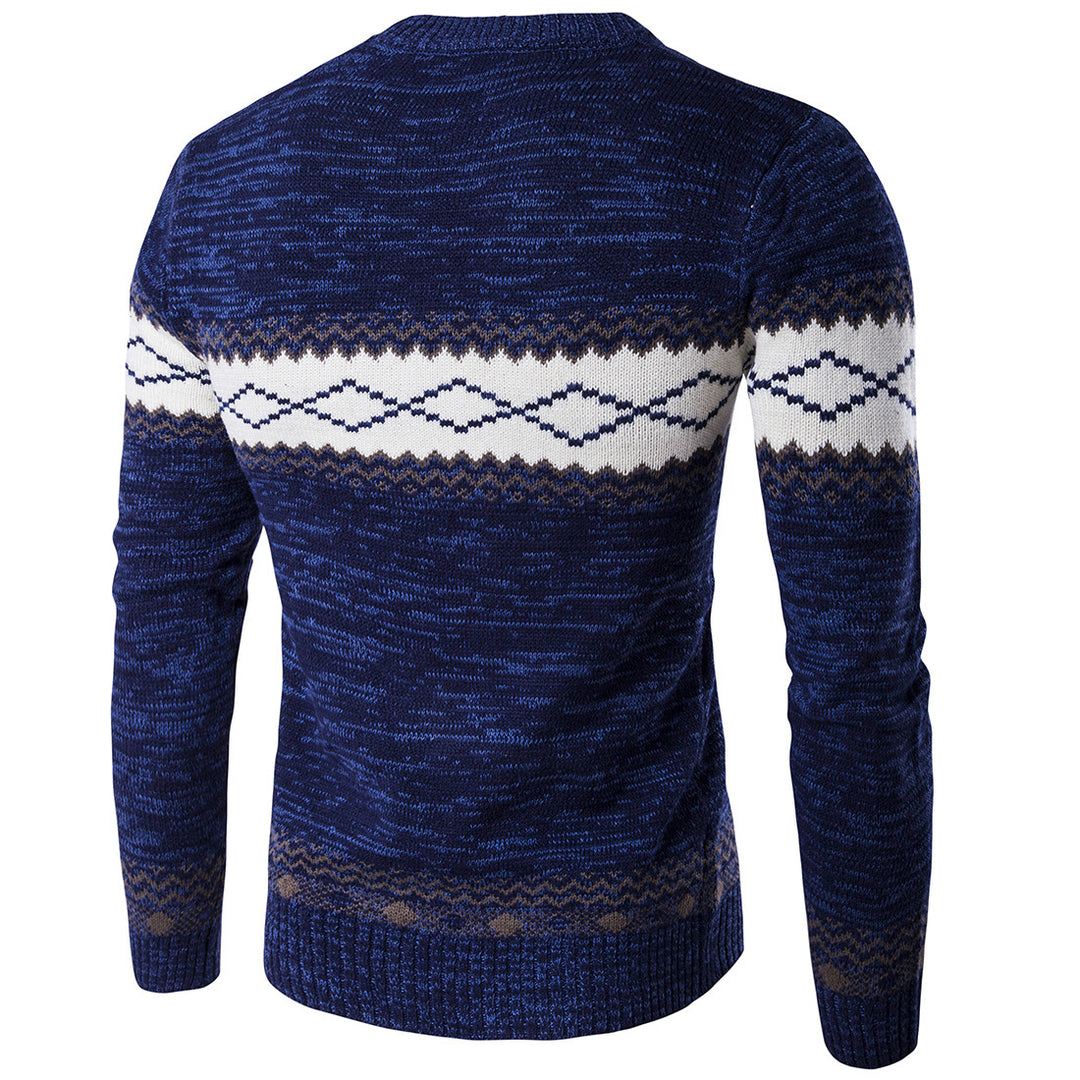 Herren modischer Strickpullover mit grafischem Muster Echoarchiv