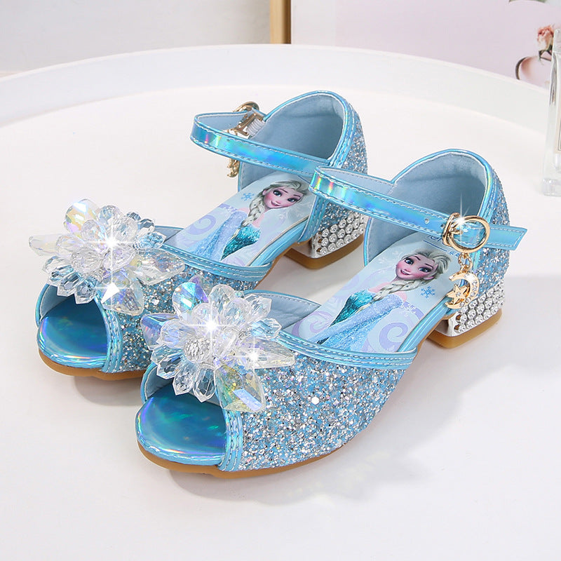 Mädchen Glitzernde Festtagschuhe mit Blumenapplikation Echo Archiv