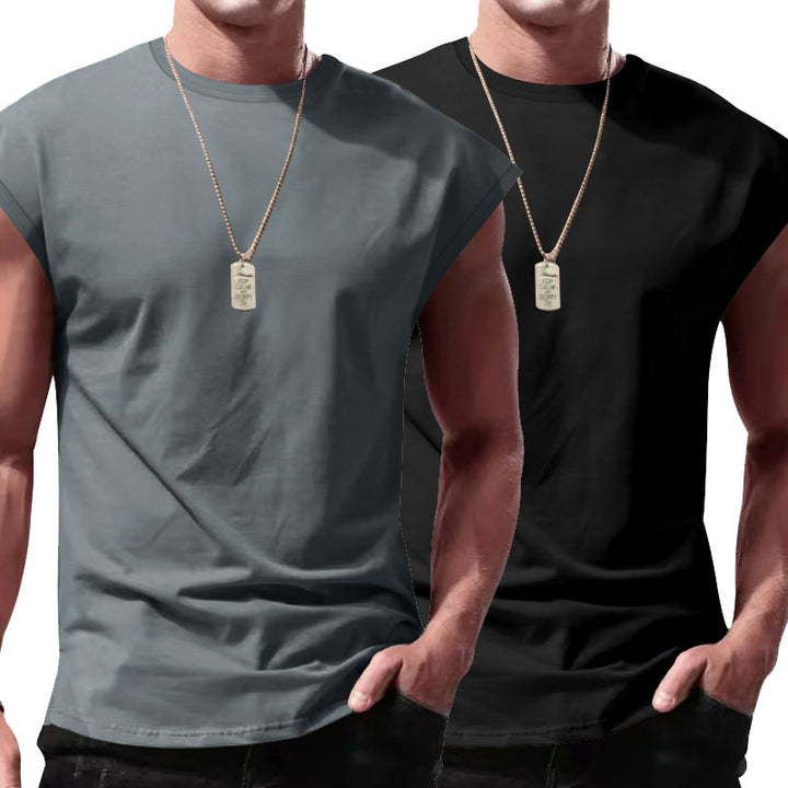 Herren ärmelloses T-Shirt im lässigen Look mit Rundhals Echoarchiv