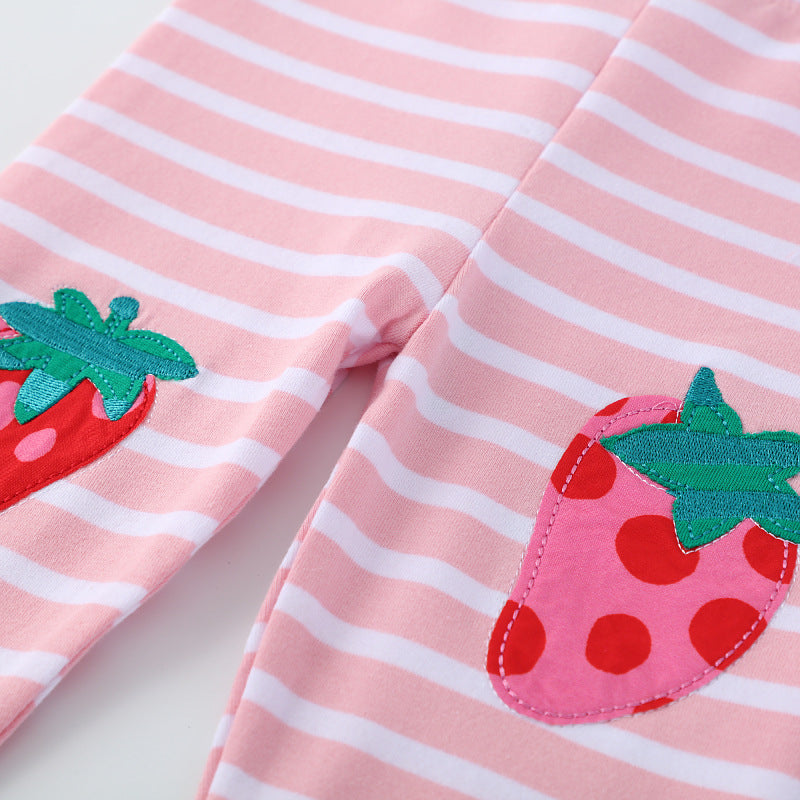 Mädchen Leggings mit fröhlichem Erdbeer-Design Echo Archiv