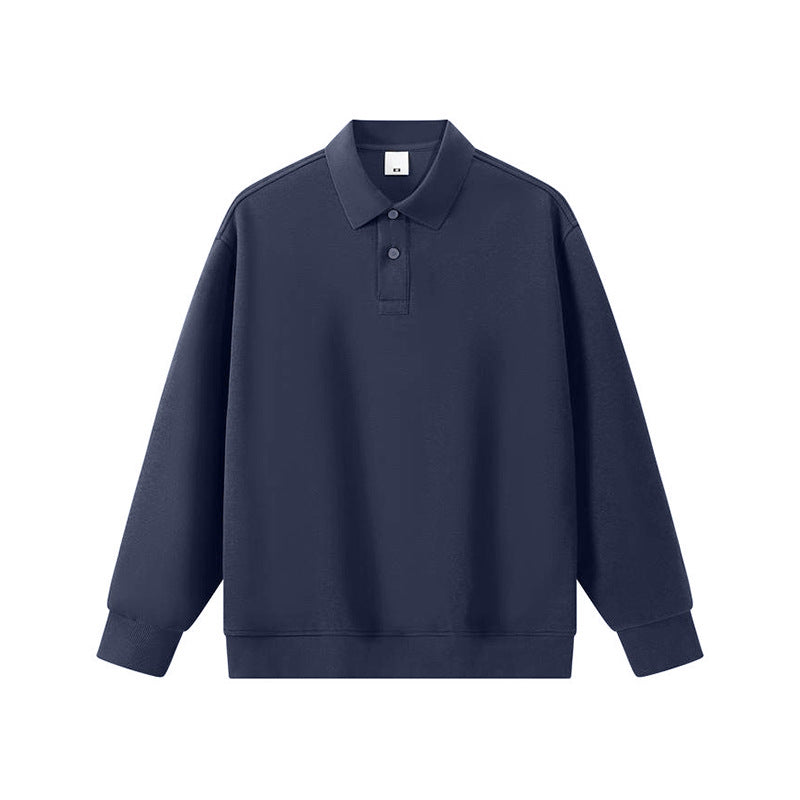 Unisex Oversize-Polo-Sweatshirt mit gerippten Bündchen und Knopfleiste Echo Archiv
