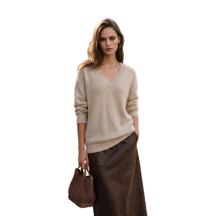 Damen Lässiger V-Ausschnitt Pullover Echo Archiv