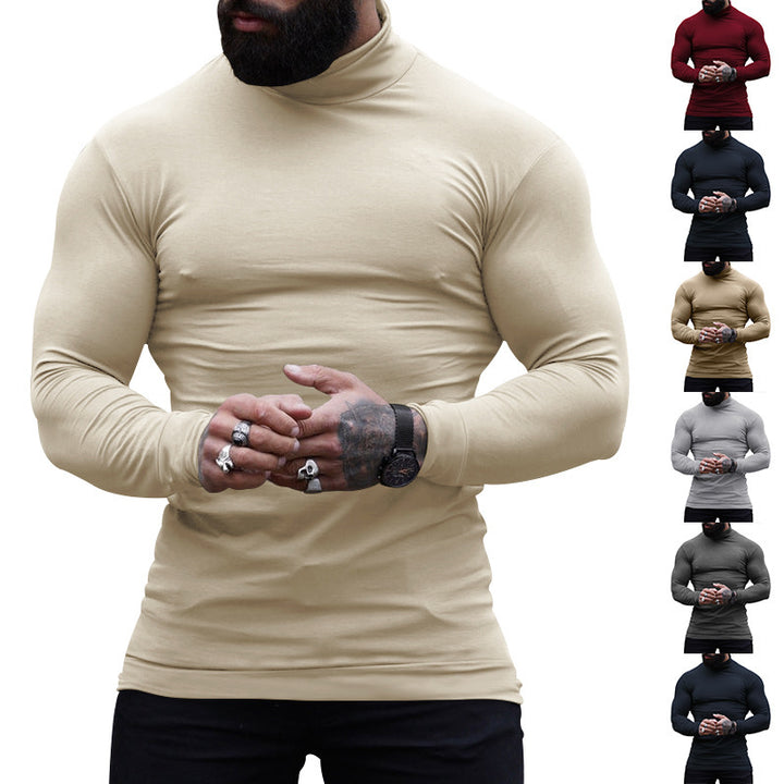 Herren Schmal geschnittenes Rollkragen-Feinstrickshirt mit Stretchkomfort – Marzano