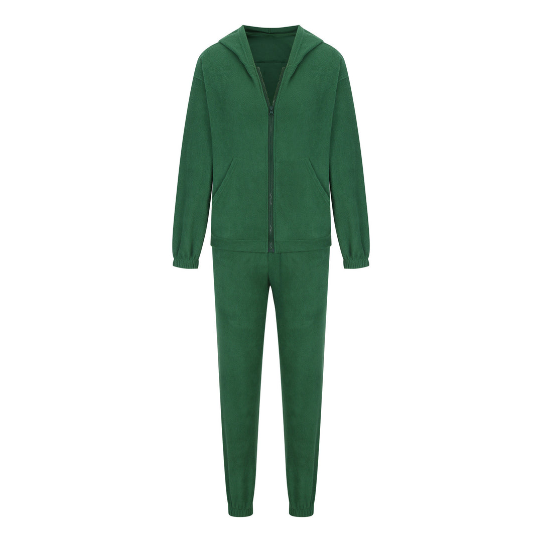 Damen oversized Hoodie mit Kängurutasche und Cargo-Jogginghose Set – Auréline