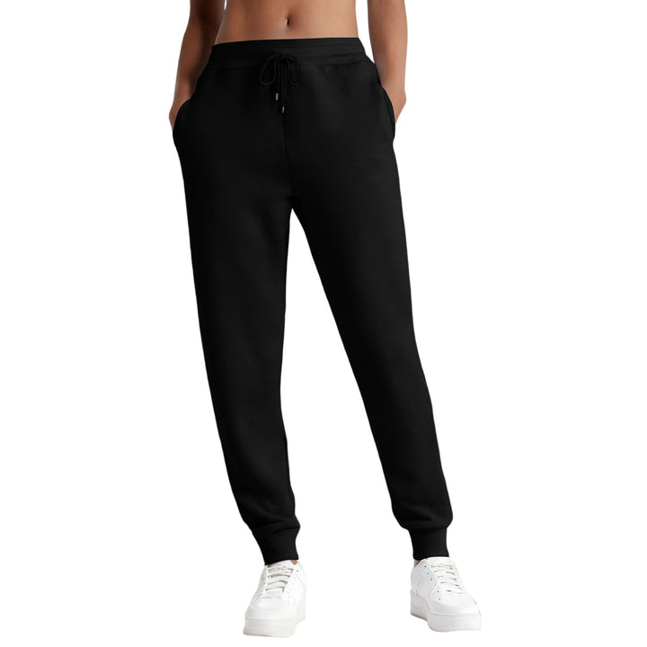 Damen schmale High‑Waist Sweat-Jogginghose mit hohem Komfortbund, verstellbarem Kordelzug und elastischen Knöchelbündchen – Avérine