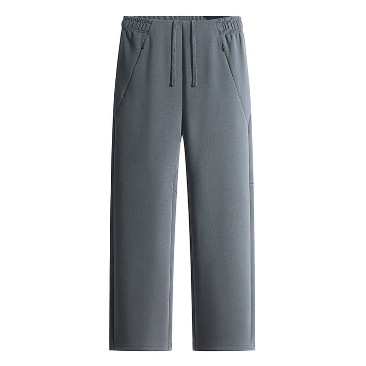 Herren Weite Lounge-Jogginghose aus technischer Baumwollmischung mit elastischem Bund & Reißverschlusstaschen Echoarchiv