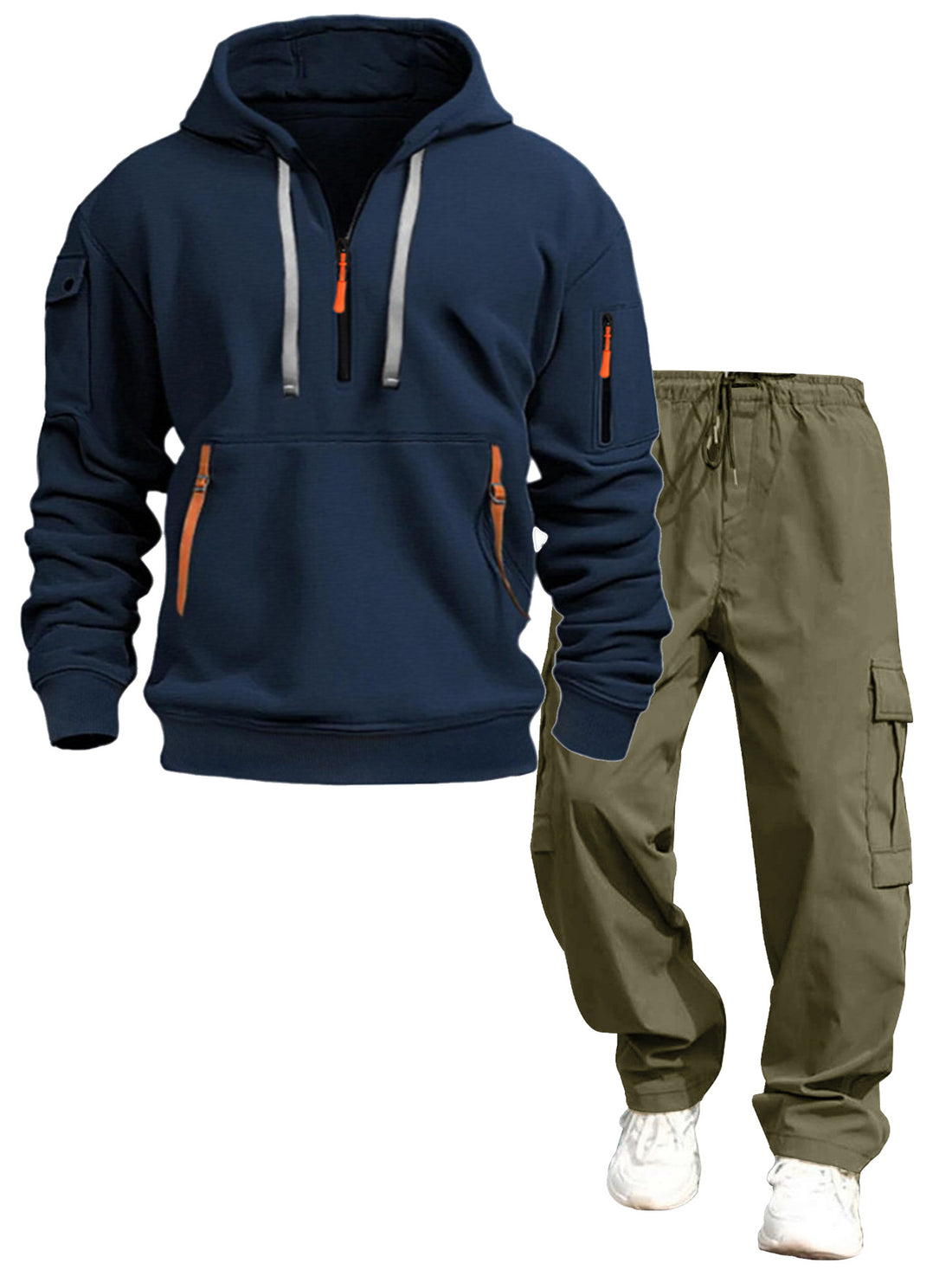 Herren lässiger Kapuzenpullover und Jogginghose – Cavarno