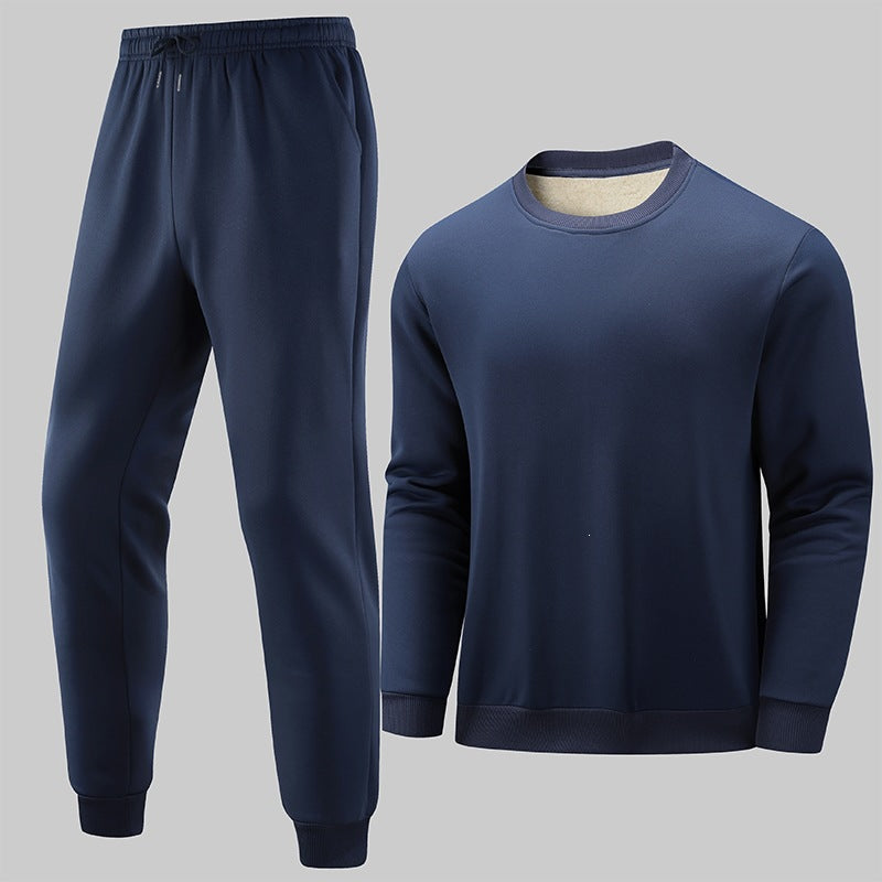 Herren Thermo‑Fleece Lounge‑Set mit Rundhals-Pullover & tapered Jogginghose Echo Archiv