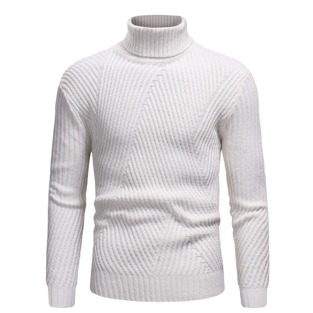Herren Hochwertiger Rollkragenpullover im strukturierten Design Echoarchiv
