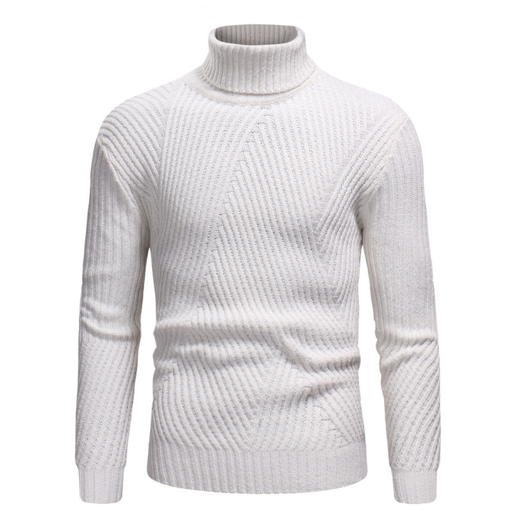 Herren Hochwertiger Rollkragenpullover im strukturierten Design Echoarchiv