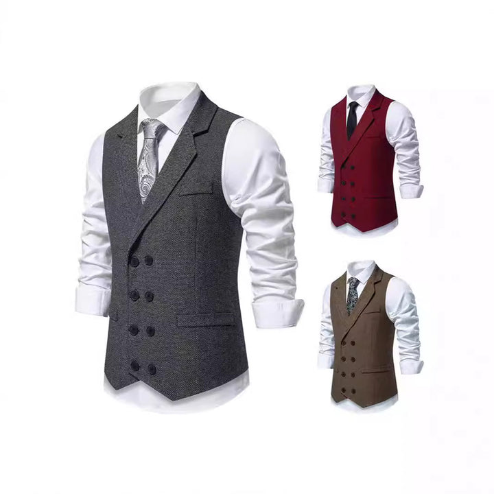 Herren Elegante Anzugweste mit klassischem Hahnentrittmuster und modernem Schnitt Echoarchiv