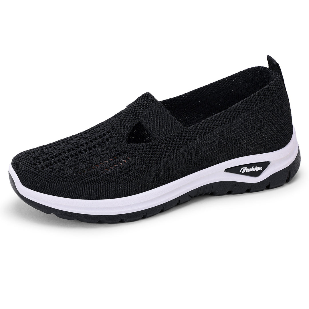 Damen nan gestrickter Schlupfsneaker mit atmungsaktivem Obermaterial und stoßdämpfender Profilsohle Echo Archiv