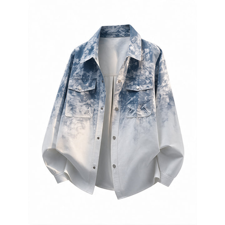 Damen Modische Overshirt-Jacke mit hohem Kragen und aufgesetzten Taschen Echo Archiv
