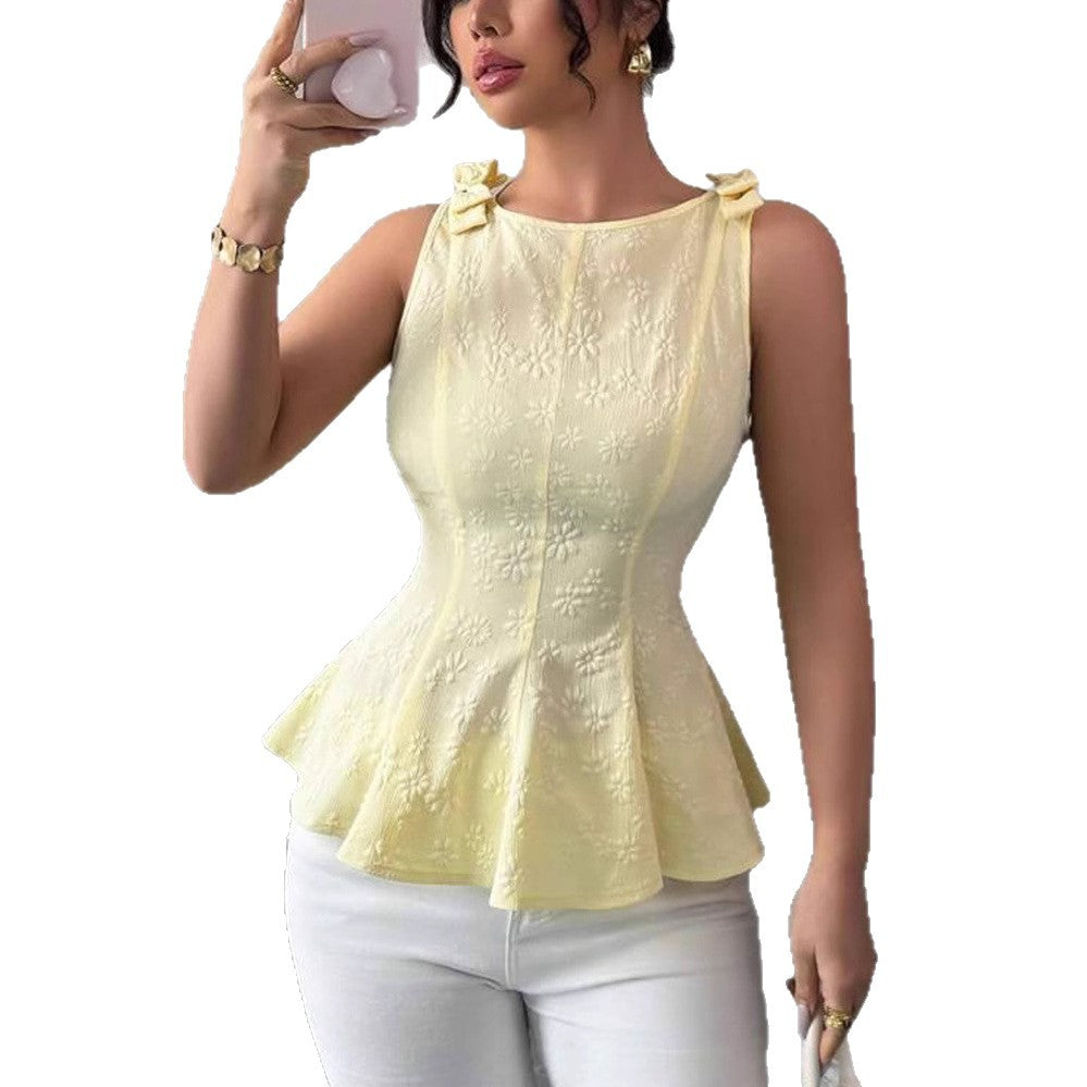 Damen Peplum-Top mit floralen Details Echo Archiv