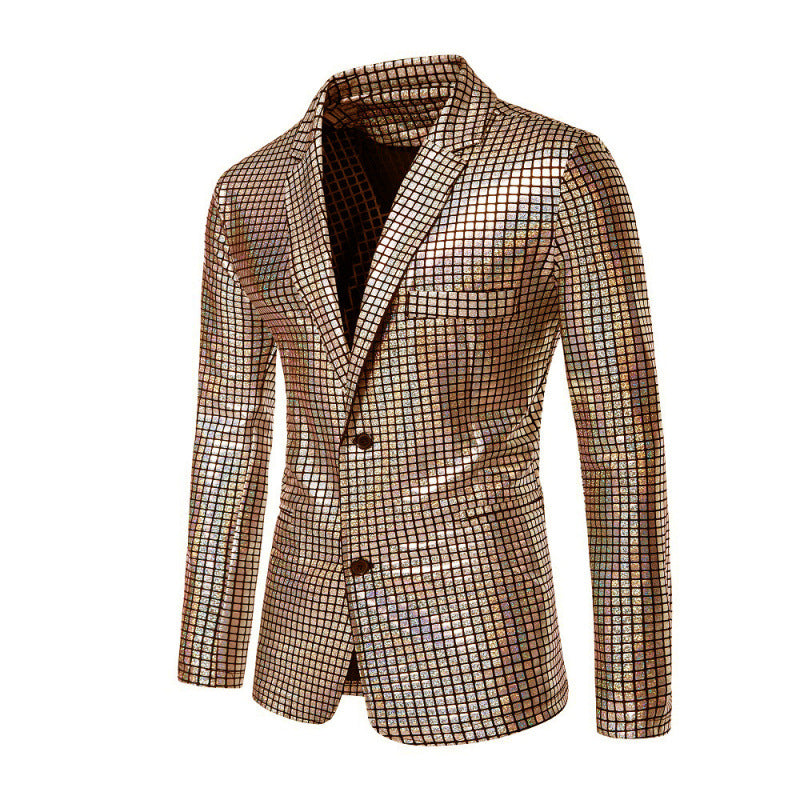 Herren Glamouröser Glitzer-Blazer Echoarchiv