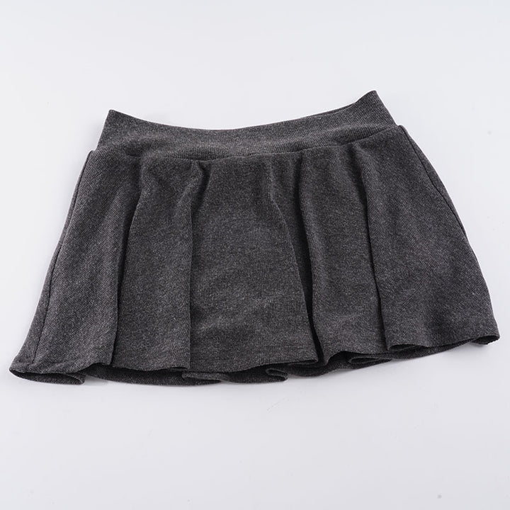 Damen Plissierter Minirock aus weichem Baumwollmix mit elastischem Bund Echo Archiv