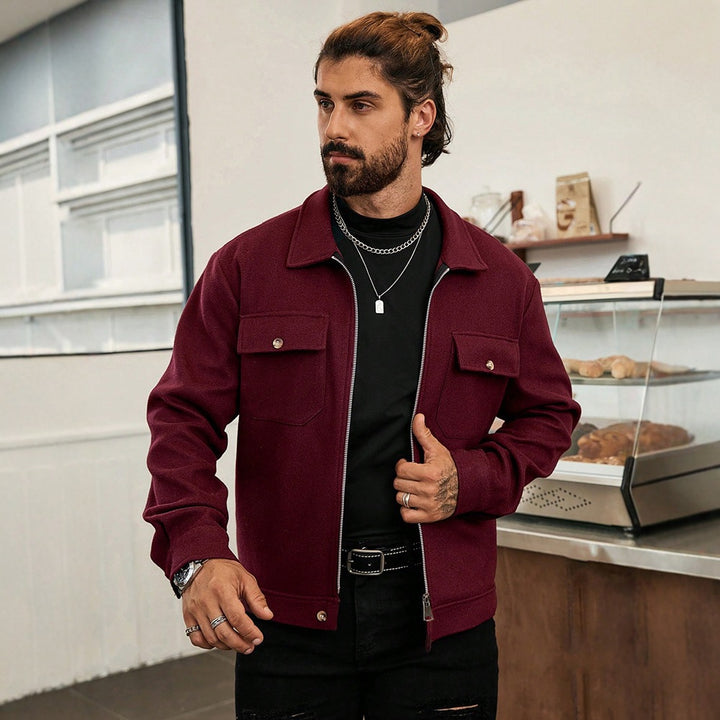 Herren City-Stil Jacke mit verstecktem Reißverschluss von Echoarchiv