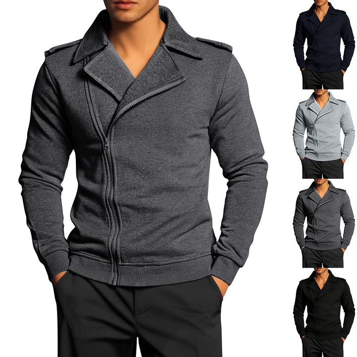 Herren lässige Zip-Jacke mit Kragen Echoarchiv
