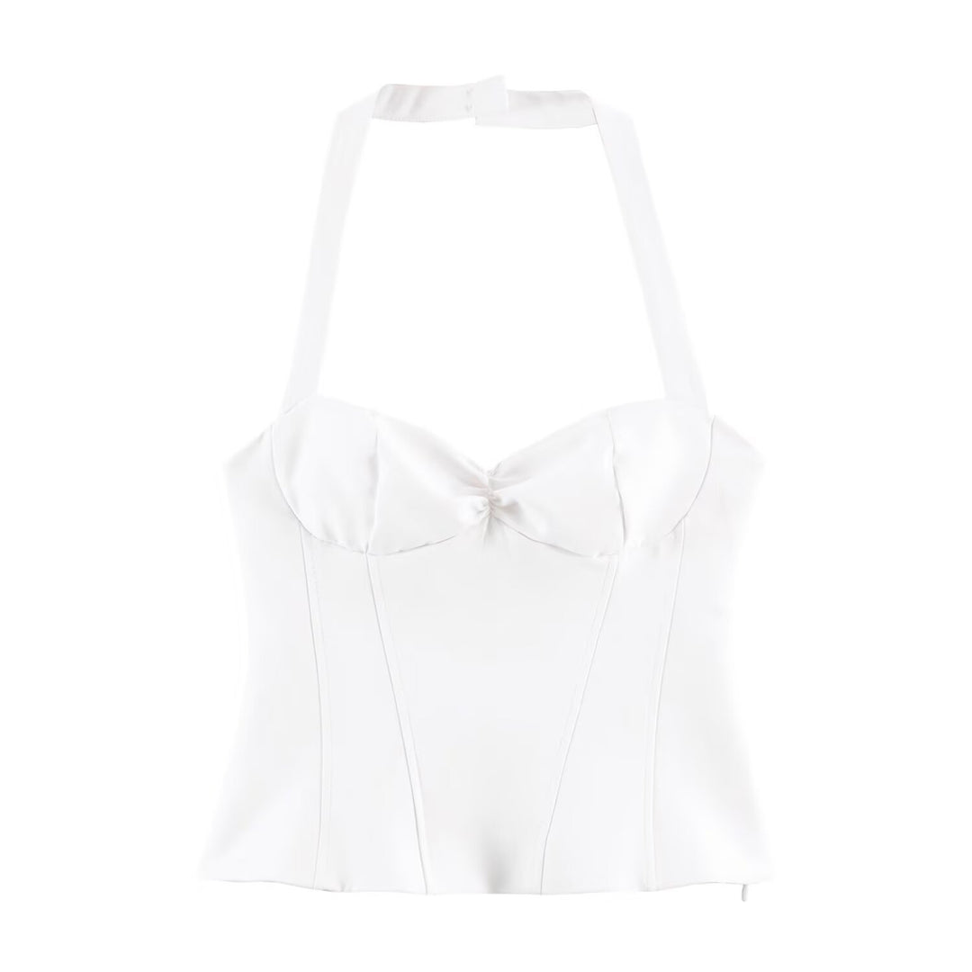 Damen Corsage-Top mit verstellbaren Trägern und verspieltem Punkten-Design Echo Archiv