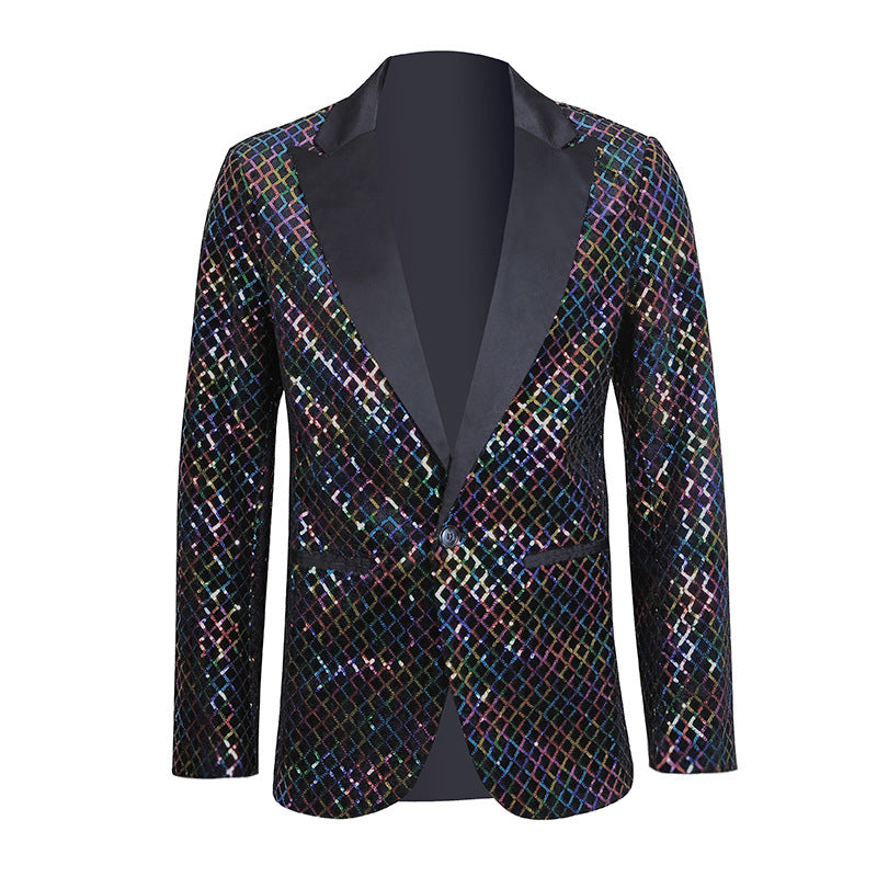 Herren eleganter Pailletten Blazer im modernen Design Echoarchiv