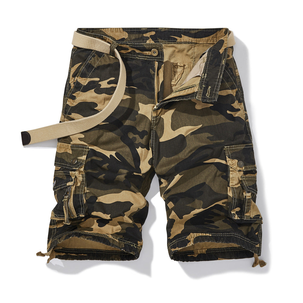Herren Cargo-Shorts mit vielseitigen Taschen und verstellbarem Bund Echoarchiv