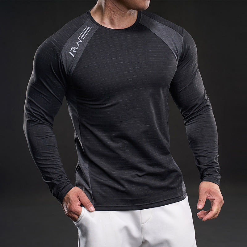 Herren Sportliches Langarmshirt mit atmungsaktivem Mesh-Einsatz Echoarchiv