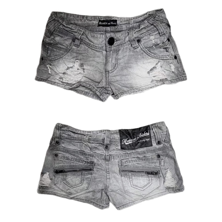 Damen trendy Jeans-Shorts mit distressed Details Echo Archiv