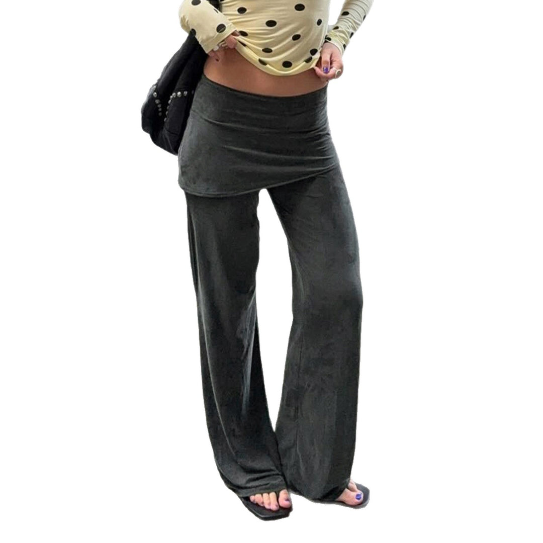 Damen weite Flared-Pants aus luxuriösem Veloursstoff Echo Archiv